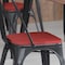 Flash Furniture 4PK Red Poly Resin Seats for Stools & Chairs, 4PK 4-JJ-SEA-PL01-RED-GG - alternate 1